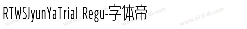 RTWSJyunYaTrial Regu字体转换